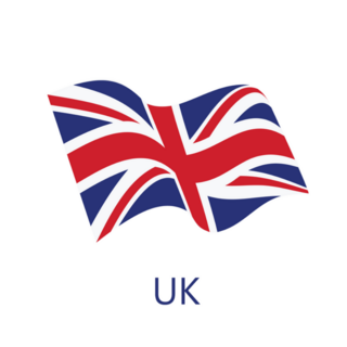 Illustration Waving Flag Of United Kingdom Sticker
