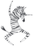 Illustration With Dancing Zebra Sticker