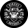Illustration With Gorilla Biker Sticker