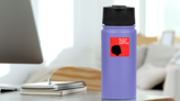 Illustration With The Text Black Lives Matter On Red Sticker on a Water Bottle (New) example