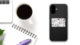 Illustrations Of Photography Concepts Cartoon Style Sticker on a Phone (New) example