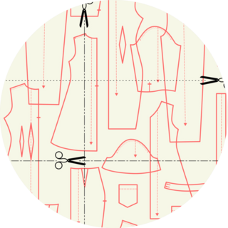 Illustrations On The Theme Of Sewing Elements Pattern Sticker