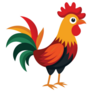 Illustrator Of Rooster Sticker