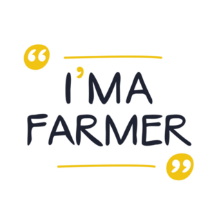 Im A Farmer Lettering Quote Sticker