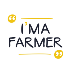Im A Farmer Lettering Quote Sticker