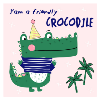 Im A Friendly Crocodile Sticker