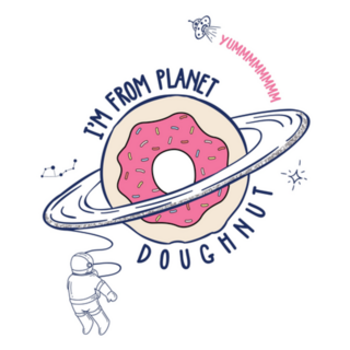Im From Planet Doughnut Galaxy Sticker
