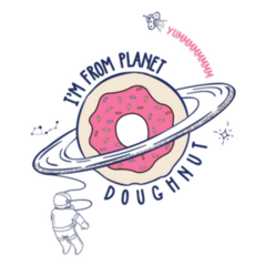 Im From Planet Doughnut Galaxy Sticker