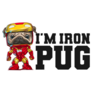 Im Iron Pug Sticker
