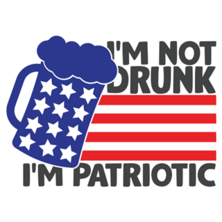 Im Not Drunk Im Patriotic Sticker