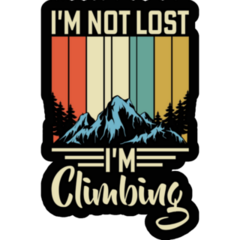 Im Not Lost Im Climbing Sticker