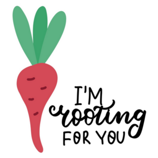 Im Rooting For You Cool Vegetable Sticker