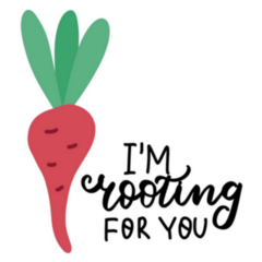 Im Rooting For You Cool Vegetable Sticker