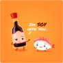 Im Soy Into You Sushi Pun Sticker