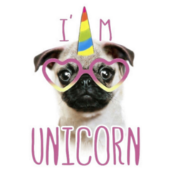 Im Unicorn Pug Sticker