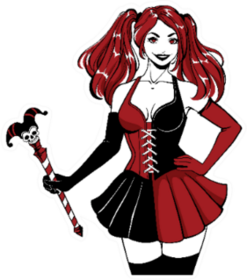 Image Of A Beautiful Joker Girl Sticker