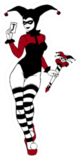 Image Of A Beautiful Joker Girl Striped Socks And Prop Sticker