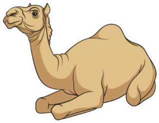 Image Of A Camel Isolated Sticker