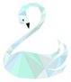 Image Of Swan Polygonal Art Sticker