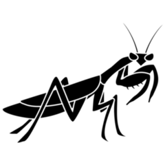 Imaginative Mantis Figure Sticker