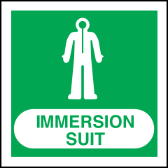 Immersion Suit Sign Sticker