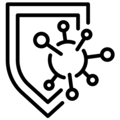 Immune Shield Protection Icon Transfer Sticker