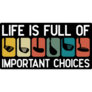Important Choices Golf Bumper Sticker