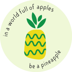 In A World Full Of Apples Be A Pineapple Hawaii Sticker