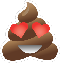 In Love Poop Emoji Sticker