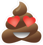 In Love Poop Emoji Sticker