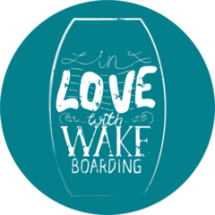In Love With Wake Boarding Sticker