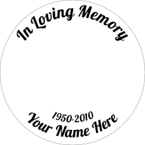 In Loving Memory Circle Sticker