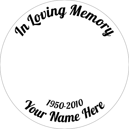 In Loving Memory Circle Sticker