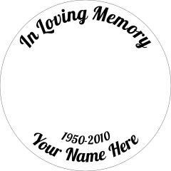 In Loving Memory Circle Sticker