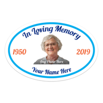 In Loving Memory Oval Sticker