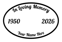In Loving Memory Oval Sticker