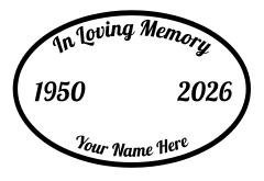 In Loving Memory Oval Sticker