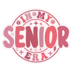 In My Senior Era Cute Lettering Sticker