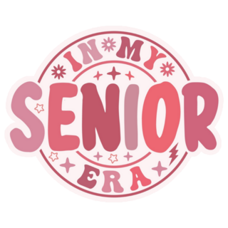 In My Senior Era Cute Lettering Sticker