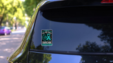 In September We Wear Teal & Purple, Suicide Awareness Sticker on a Rear Car Window (New) example