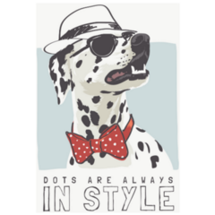 In Style Dalmatian Sticker
