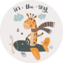 In The Sky Giraffe Sticker