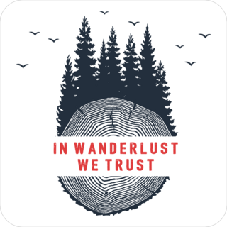 In Wanderlust We Trust Tree Sticker