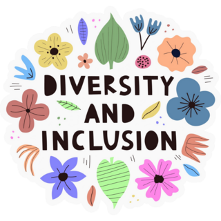 Inclusion And Diversity Flower Lettering Sticker