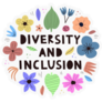 Inclusion And Diversity Flower Lettering Sticker