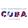 Independence Cuba Banner Sticker