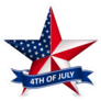 Independence Day 4th of July Star Sticker
