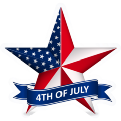 Independence Day 4th of July Star Sticker