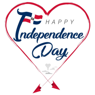 Independence Day Heart Sticker