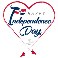 Independence Day Heart Sticker